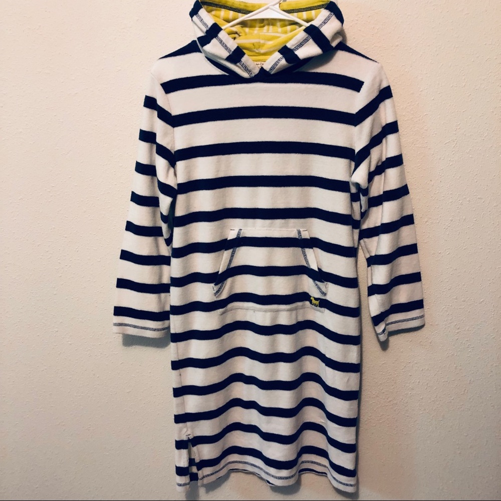 Mini Boden French Terry Hooded Swim Cover Dress L